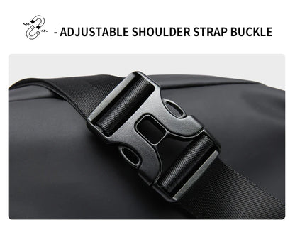 MATE ELAN Urban Business Thin Crossbody Shoulder Bag Men Fashion Waterproof Waist Fanny Pack Chest Bags Black Best iPad Bumbag