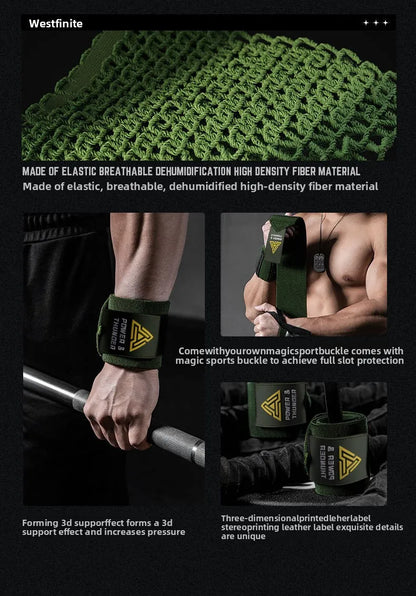 1Pair Premium Wrist Band Wrist Support Brace Strap Extra Strength Weightlifting Wrist Wrap Bandage for Fitness Gym Training Gift
