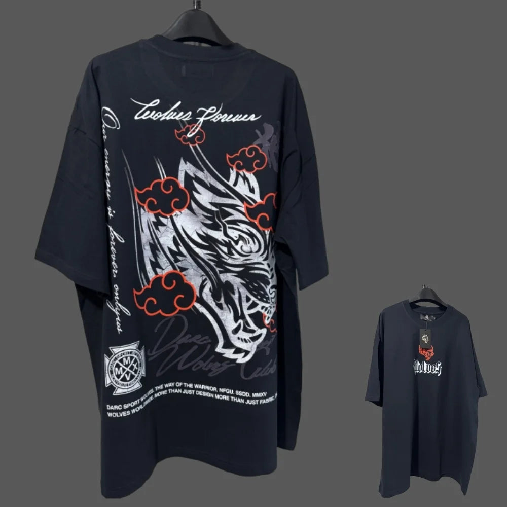 Apex Ritual – アニメプリント メンズクルーネックTシャツ – ゆったりカジュアル フィットネストレーニング コットンTee