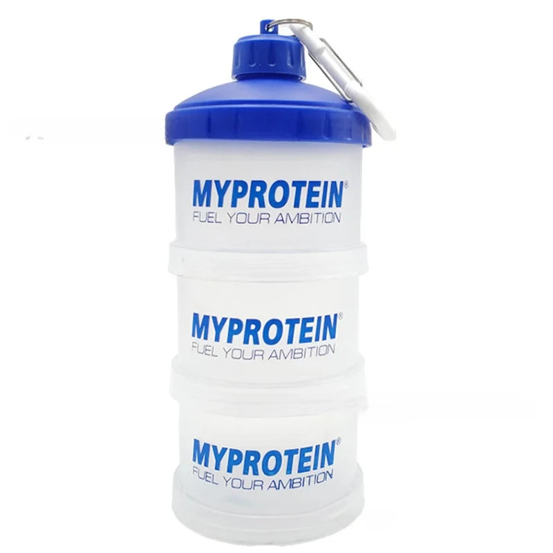 Apex Ritual – 3層ポータブルプロテインパウダーボックス – フィットネスサプリメント漏斗コンテナ