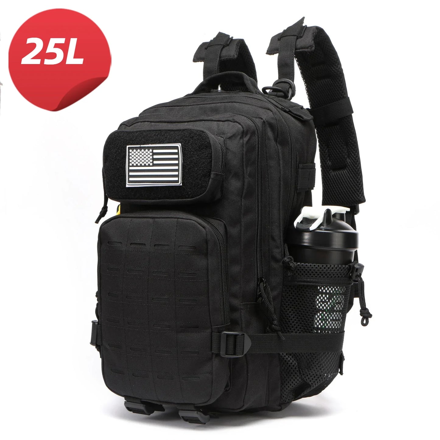 25L/50L Tactical Backpack Bag Hunting MOLLE Backpack GYM for Men Outdoor Hiking Travel Rucksack Witch 2 Bottle Holders