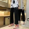 American Gothic Heavy-Industry Multi-Pocket Ripped Black Jeans Retro Fashion Men and Women Loose Wide Legs Casual Pants