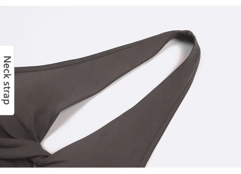 TRY TO BN Yoga Sports Bra Women Hanging Neck Vest Beautiful Back Underwear Chest Cross Fitness Tops Workout Running Gym Clothing