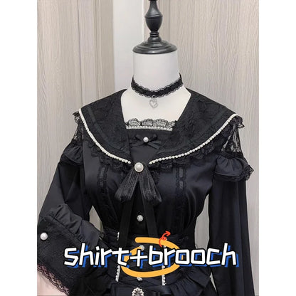 Women's Jirai Kei Lolita Long-Sleeve Blouse