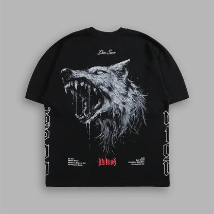 US SIZE NEW "SIDE BY SIDE" OVERSIZED TEE IN BLACK Men T Shirts Y2k DARK Gothic Short Sleeve T-Shirt Harajuku Hip Hop Couple Tops