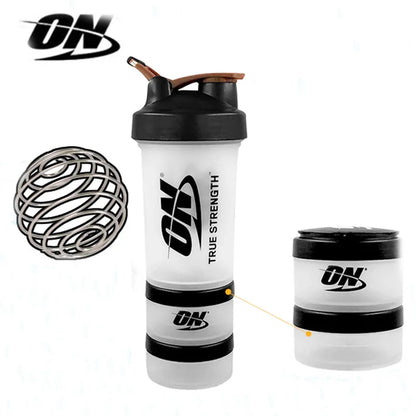 Shake Cup 450ML Protein Powder Shake Cup with Ball Medicine Box Cup ON Fitness Cup Large-capacity Plastic Cup