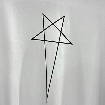 HKSH Spring Summer New Men's Tide Dark Cotton Form Five Star Printed Pattern Cotton T-shirts Half Sleeve Women Chic Tees HK2006