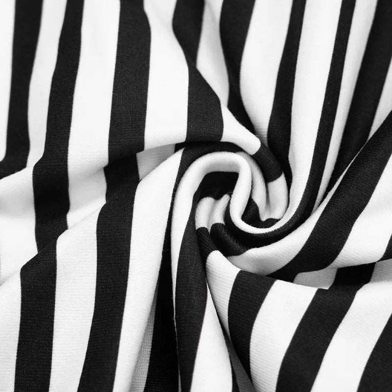 Women's Strapless Striped Bodycon Mini Dress