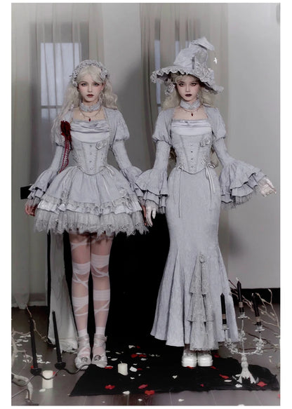 Women's Gothic Camisole Fishtail Skirt Set