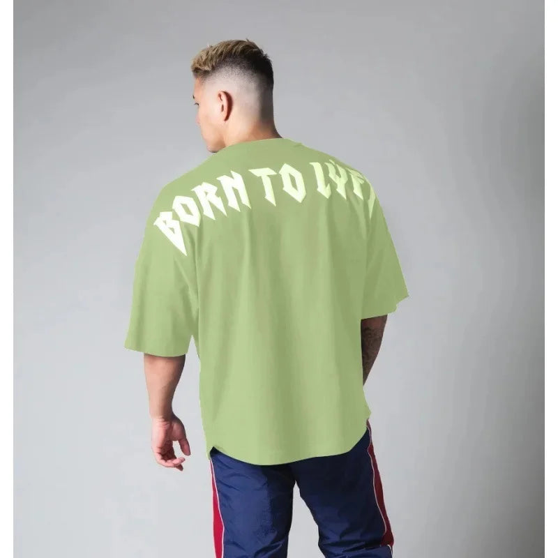 Apex Ritual – メンズ ゆったりフィット サマー スポーツ Tシャツ – フィットネス バスケットボール 半袖 韓国スタイル