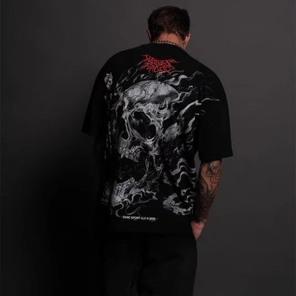 Men's Oversized Martial Arts Graphic Workout T-Shirt