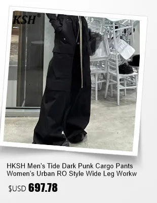 HKSH Summer New Trendy Dark Color Contrast O-Neck Short Sleeve T-shirts Men's Tide High Street Half Length Tees Tie-dyed HK0989
