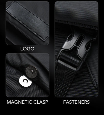 MATE ELAN Waterproof Business Men's Messenger Bag, Multi-functional Laptop Case, Casual Large Capacity Crossbody Bag for Men