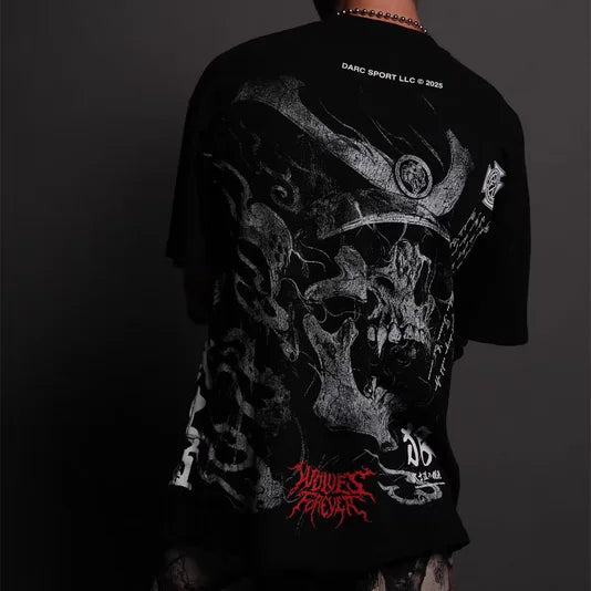 Men's Oversized Martial Arts Graphic Workout T-Shirt