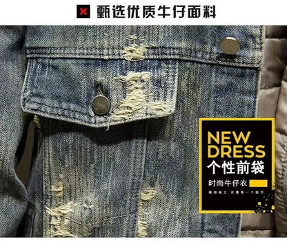 Spring Autumn New American Denim Coats Set Classic  retro Cowboy Jeans Trendy Two-Piece Sets Versatile Outerwear Casual Jacket