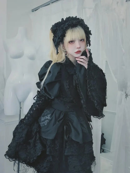 Women's Harajuku Gothic Lolita Mini Dress