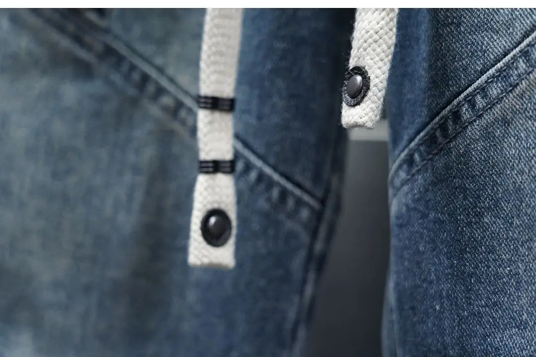 American Retro Washed Distressed Jeans Loose Straight Wide-leg Jeans Luxury Brand Men's Clothing
