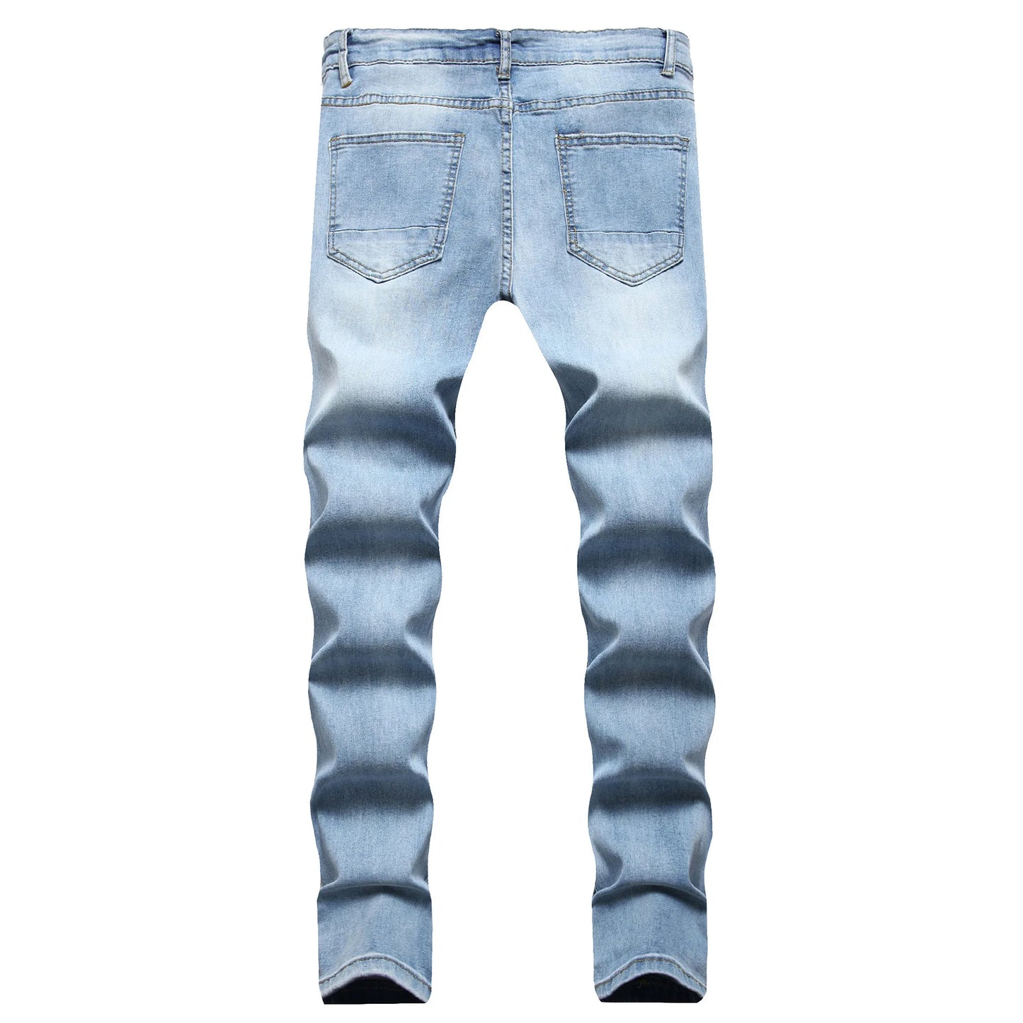 2026 Spring Summer New Men Denim Pants Casual Slim Fit Skinny Ripped Versatile Fashion Long Jeans Men