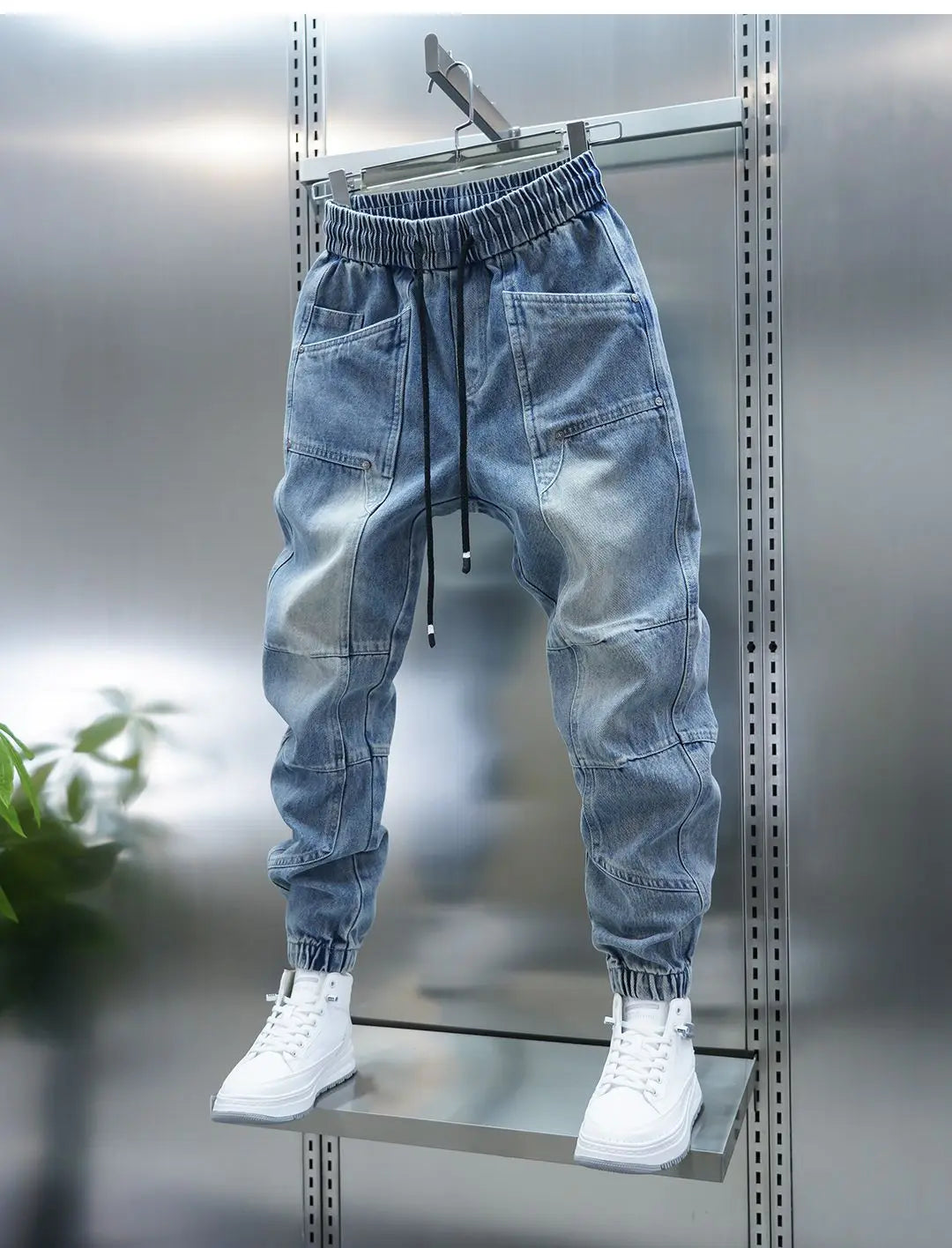 Fashionable Harem Jeans Outdoor Casual Men's Trousers Luxury Brand Men Clothing