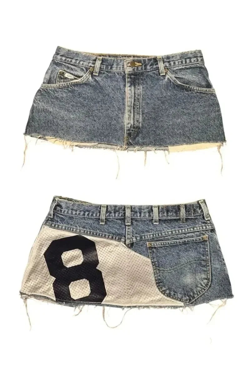Summer Mini Skirt Sexy American High Street Party Versatile Mini Skirt Black Asymmetrical Metal Chain Punk Rock Gothic Skirt