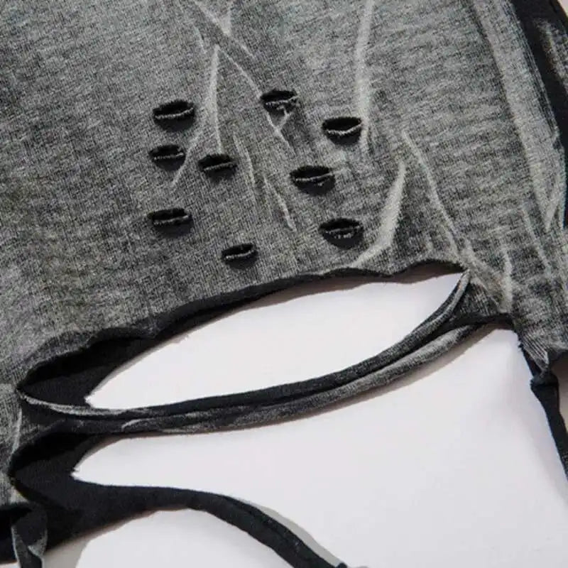 HKSH Summer New Trendy Dark Color Contrast O-Neck Short Sleeve T-shirts Men's Tide High Street Half Length Tees Tie-dyed HK0989