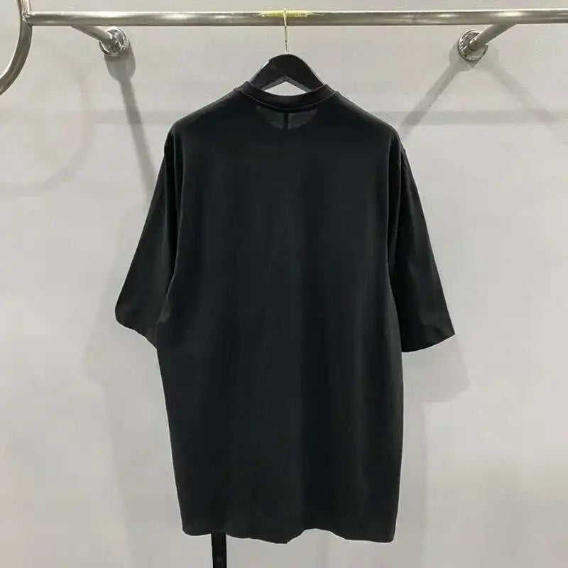 HKSH Spring Summer New Men's Tide Dark Cotton Form Five Star Printed Pattern Cotton T-shirts Half Sleeve Women Chic Tees HK2006