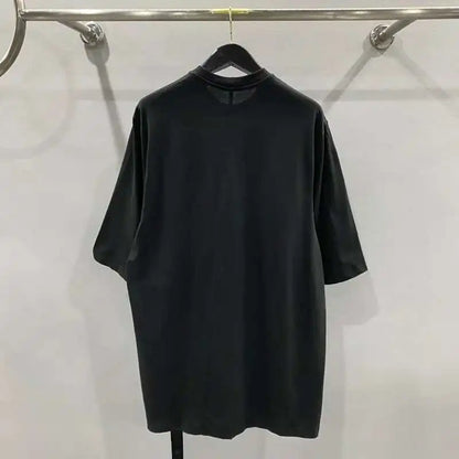 HKSH Spring Summer New Men's Tide Dark Cotton Form Five Star Printed Pattern Cotton T-shirts Half Sleeve Women Chic Tees HK2006