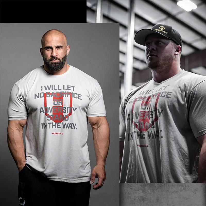 Apex Ritual – メンズ ルーズ マッスル グラフィック ジム Tシャツ – フィットネス コットン Tシャツ