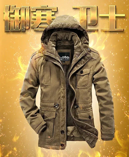 Thermal Hooded Casual New Coat Thermal Thick Jacket Men Military New Jacket Parkas Winter Men's Pile Jacket Outdoor Coat Men's