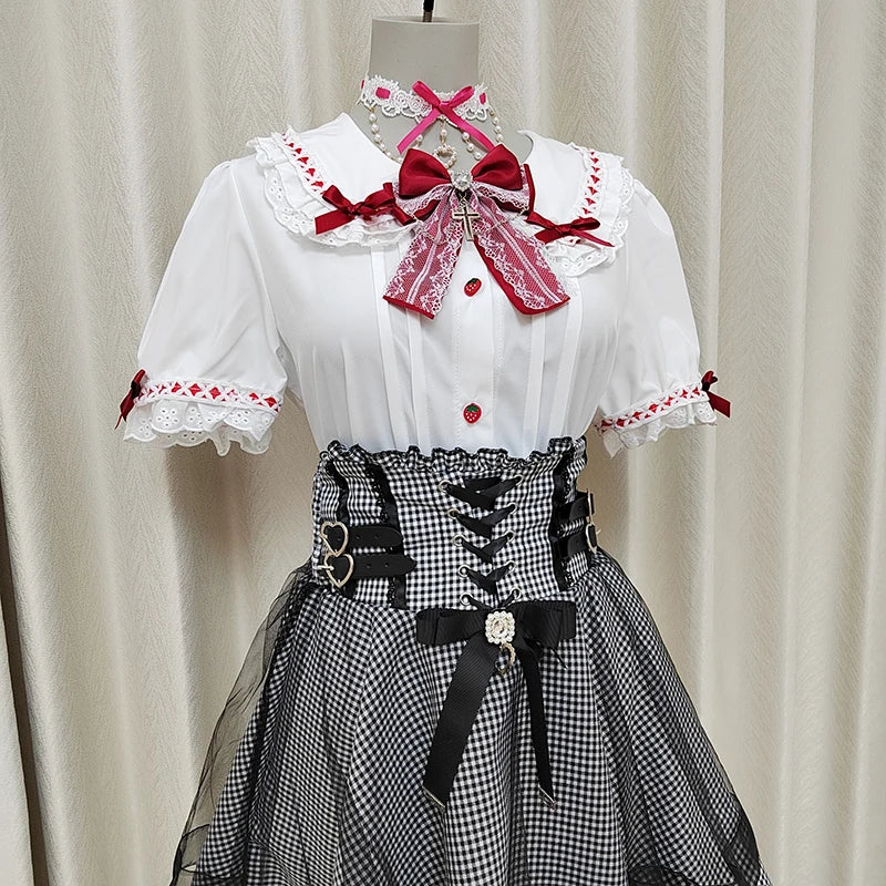 Women's Jirai Kei Lolita Long-Sleeve Blouse