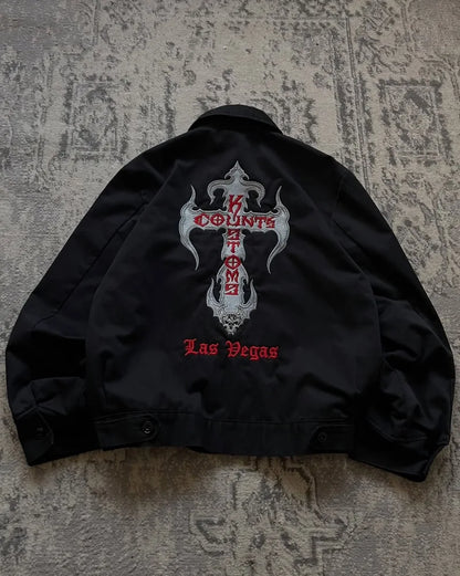 Apex Ritual – Y2K原宿ヴィンテージレター刺繍ジャケットレディース – ゴシックヒップホップカジュアルコート