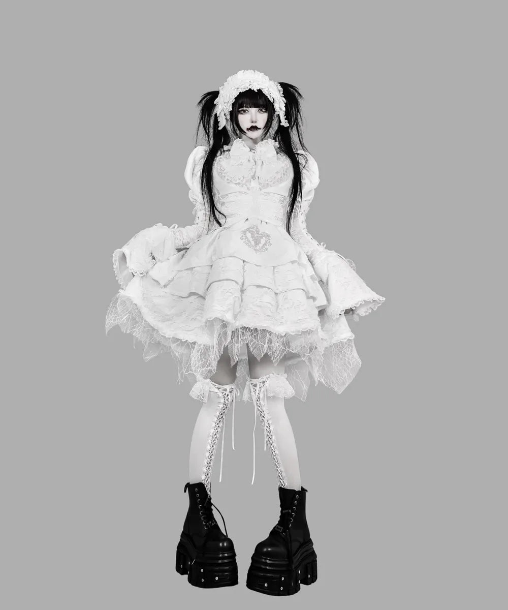 Women's Harajuku Gothic Lolita Mini Dress