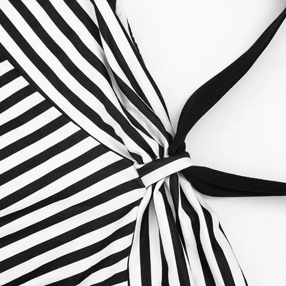 Women's Strapless Striped Bodycon Mini Dress