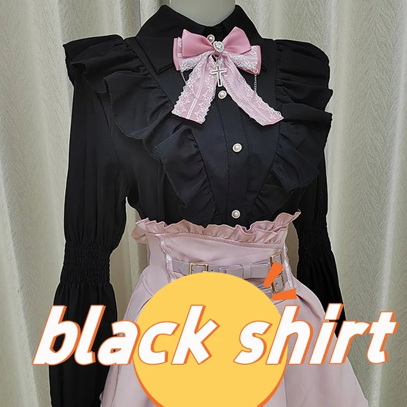 Women's Jirai Kei Lolita Long-Sleeve Blouse