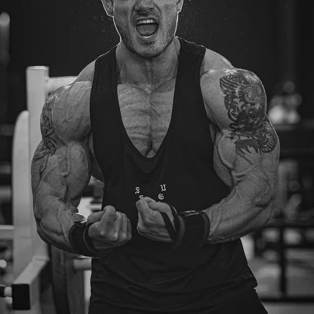 Men's Wolf Graphic Breathable Bodybuilding Tank Top