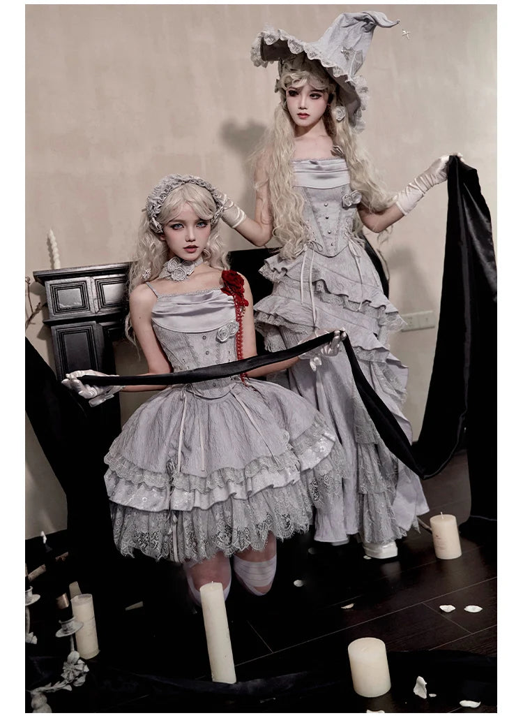 Women's Gothic Camisole Fishtail Skirt Set