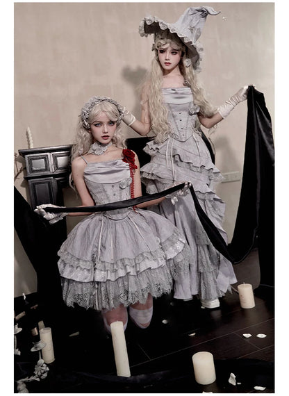Women's Gothic Camisole Fishtail Skirt Set