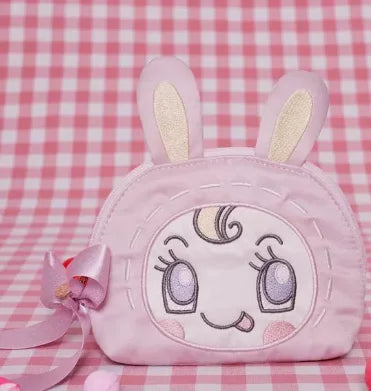 Japanese Style Liz Bag Mine Lolita Love Rhinestone Bow Crossbody Handbag Women Girls Sweet Heart Shaped Pink Pu Shoulder Bag
