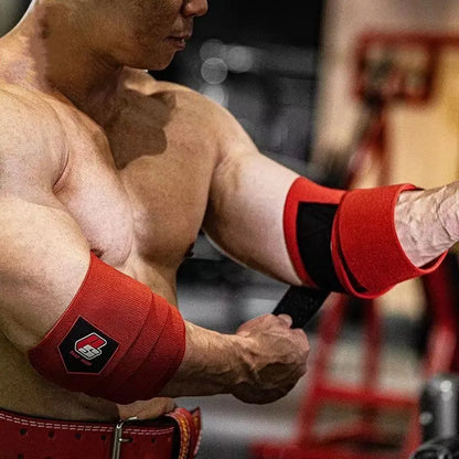 Weightlifting Elbow Wraps Elastic Elbow Support & Compression for Powerlifting Fitness Cross Training Gym Workout Elbow Straps