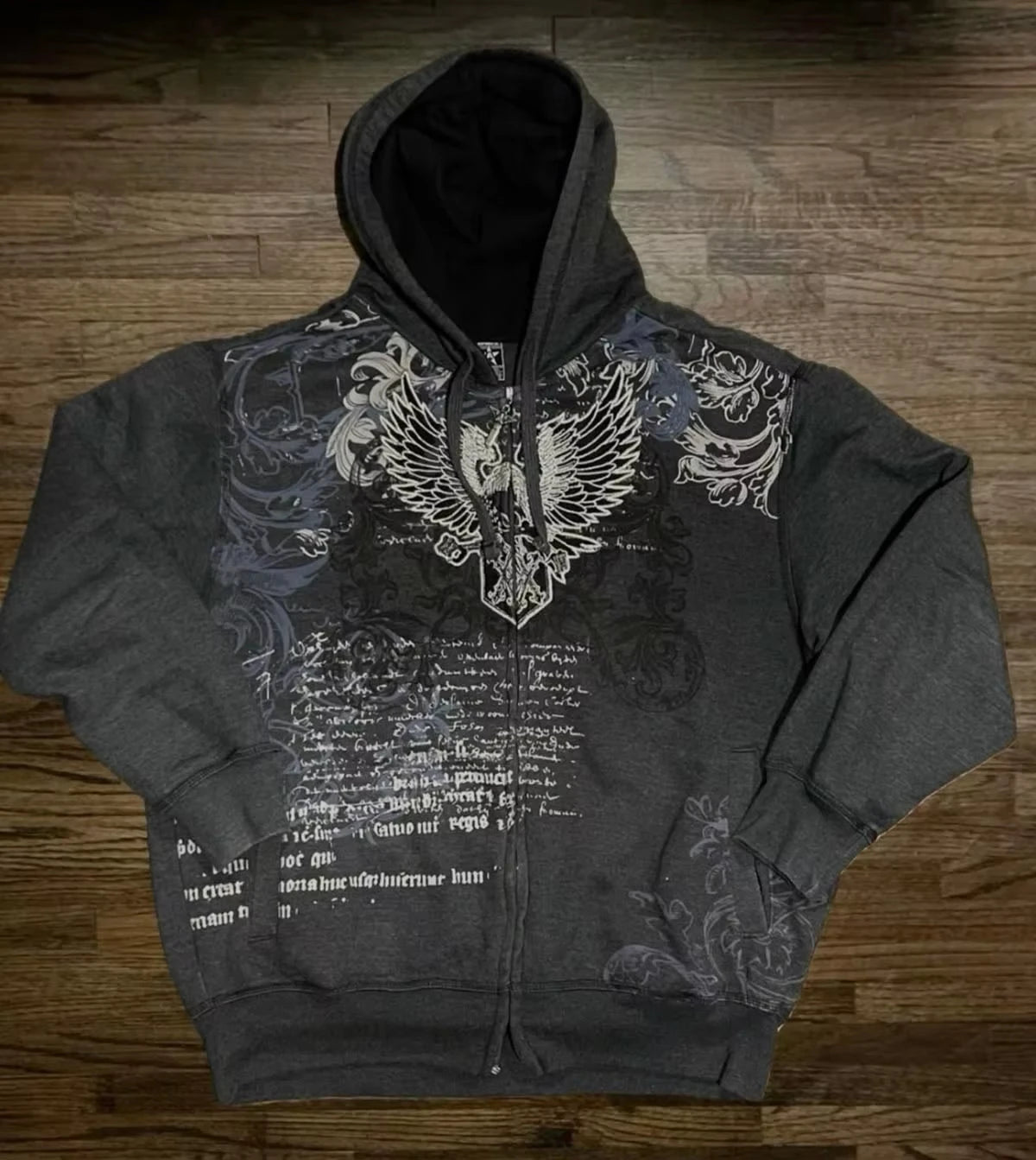 Men's Y2K Gothic Cross-Zip Mask Hoodie