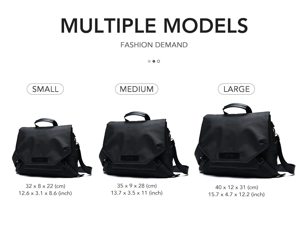 MATE ELAN Waterproof Business Men's Messenger Bag, Multi-functional Laptop Case, Casual Large Capacity Crossbody Bag for Men