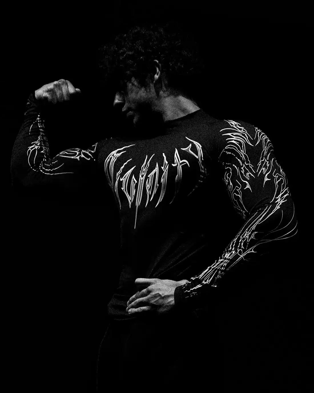 01-Men's Compression Long Sleeve Sports Shirt Workout Tops Gym Compression Breathable High Stretch
