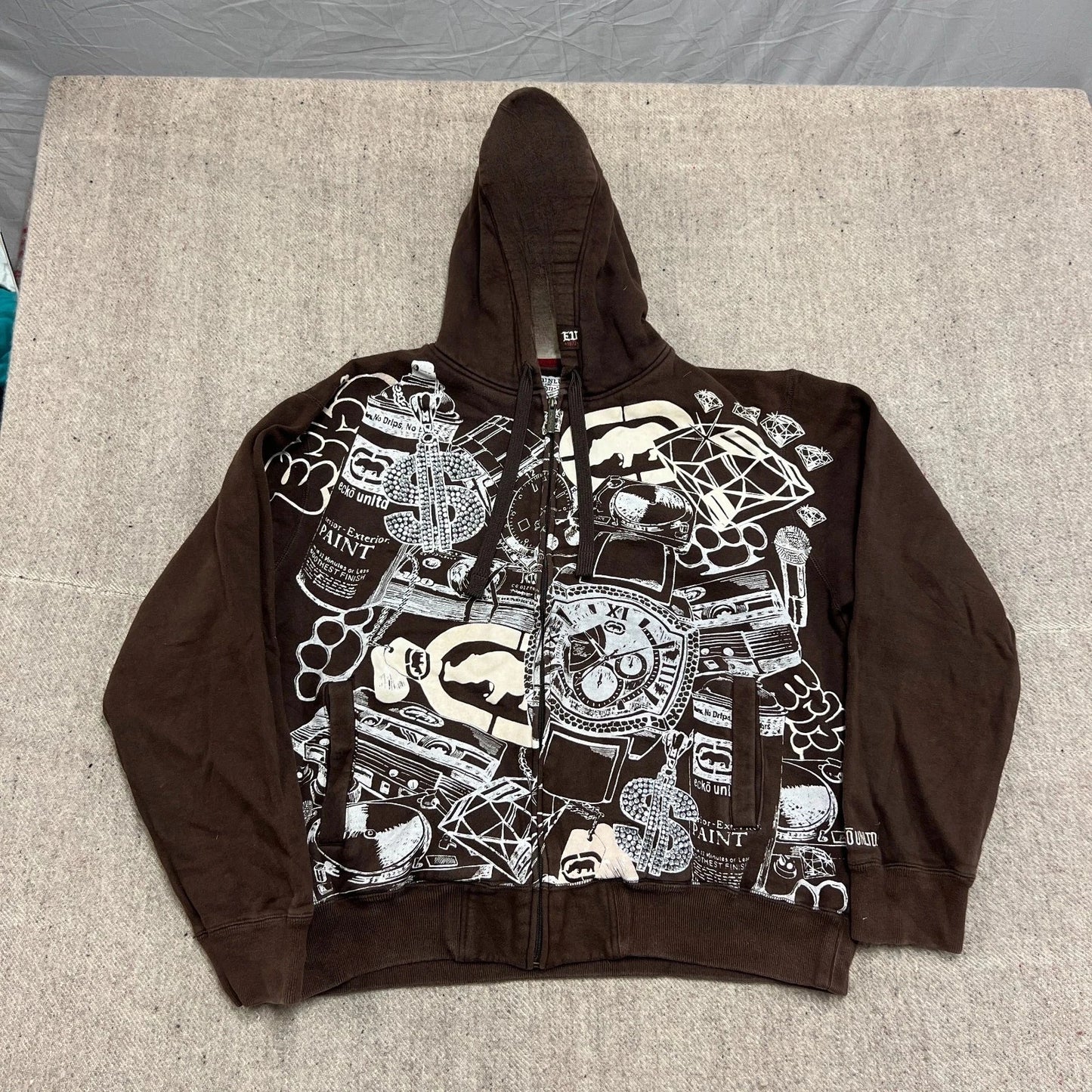 Apex Ritual – Explosions Y2K Hooded Sweater Men – American Retro Hip-Hop Graffiti Unisex Zipper Hoodie