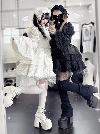 Women's Harajuku Gothic Lolita Mini Dress