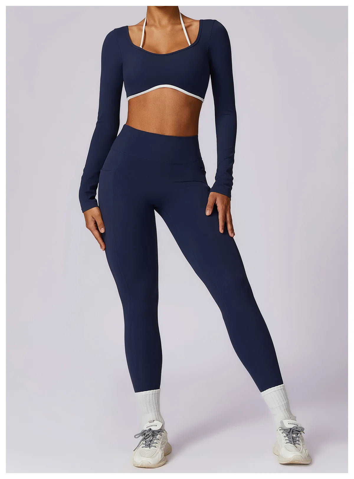 Apex Ritual Women's Backless Long-Sleeve Yoga Top – Quick-Dry Training Shirt