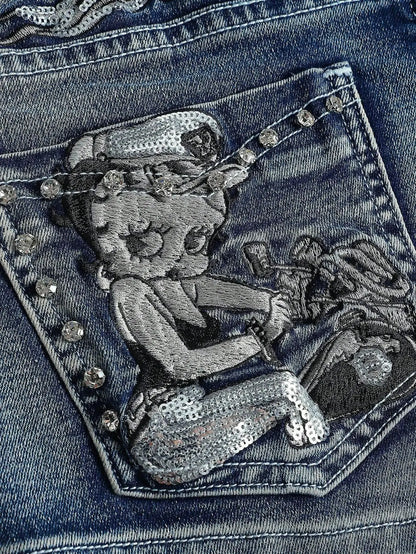 Women's Y2K High-Waist Denim Shorts