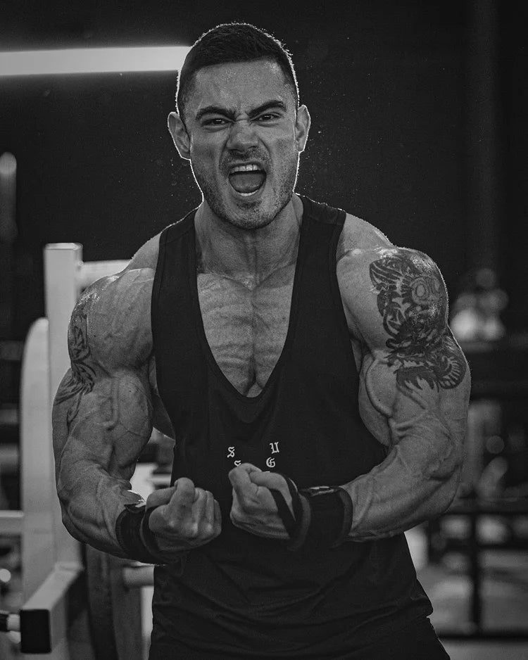 Men's Wolf Graphic Breathable Bodybuilding Tank Top