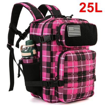 25L/45L Tactical Backpack Outdoor for Men and Women heavy duty Bag Small School Rucksack Hiking backpac kwith Bottle Holder