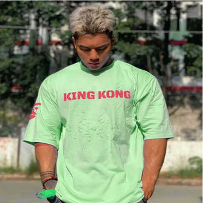 casual sportswear men sports short sleeved T-shirt men summer loose cotton tops large size outdoor gym running training T-shirt