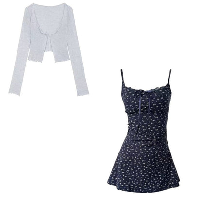 Women's Floral Strappy Bodycon Mini Dress
